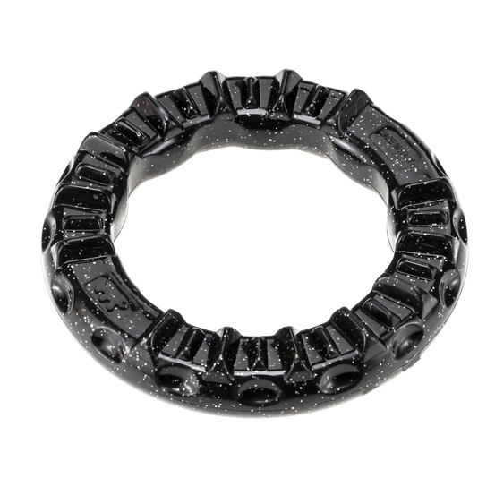 Jouet dentaire Smile noir pour chien - Taille Médium D.16 x H.3,2cm