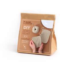 Kit crochet DIY Zéro déchet avec éponges réutilisables - 140x140x85mm
