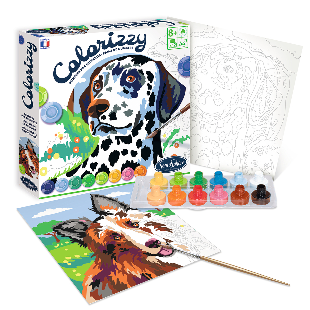 Jeu créatif Colorizzy : Chiens