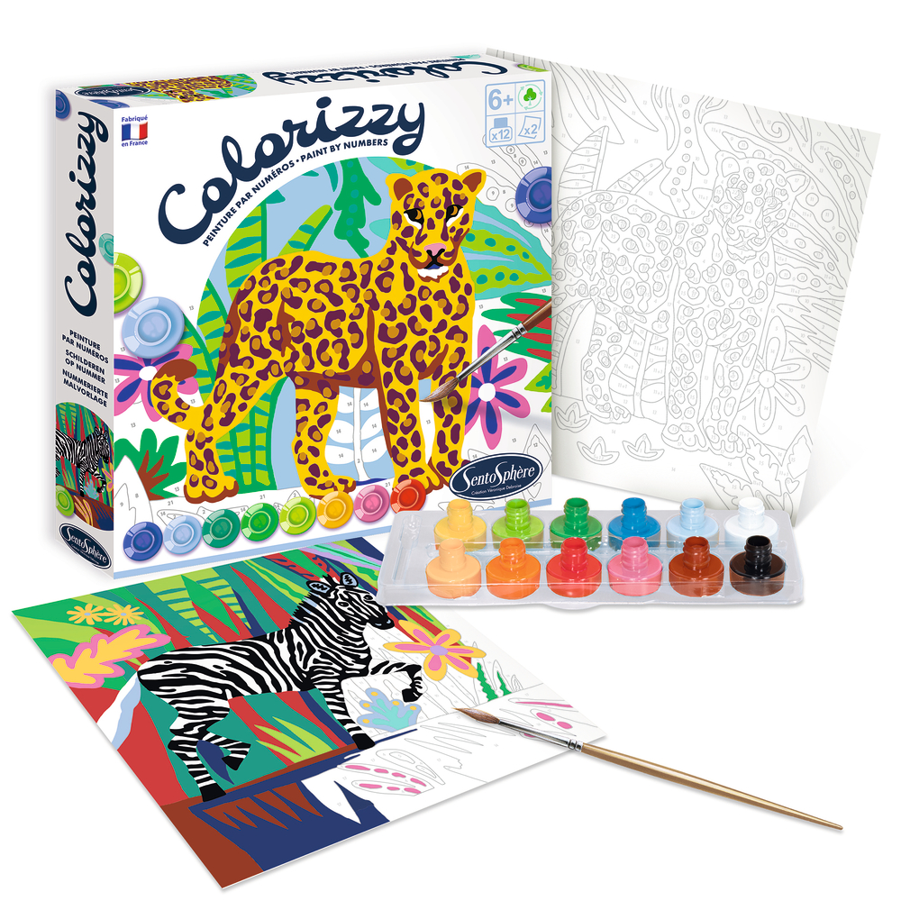 Jeu créatif Colorizzy : Zèbre léopard