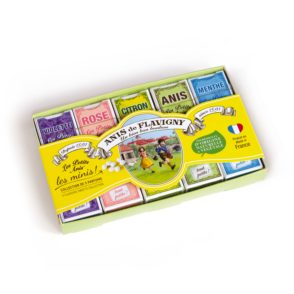 Coffret bonbons ''Les Petits Anis'', 5 parfums - 5x18g 