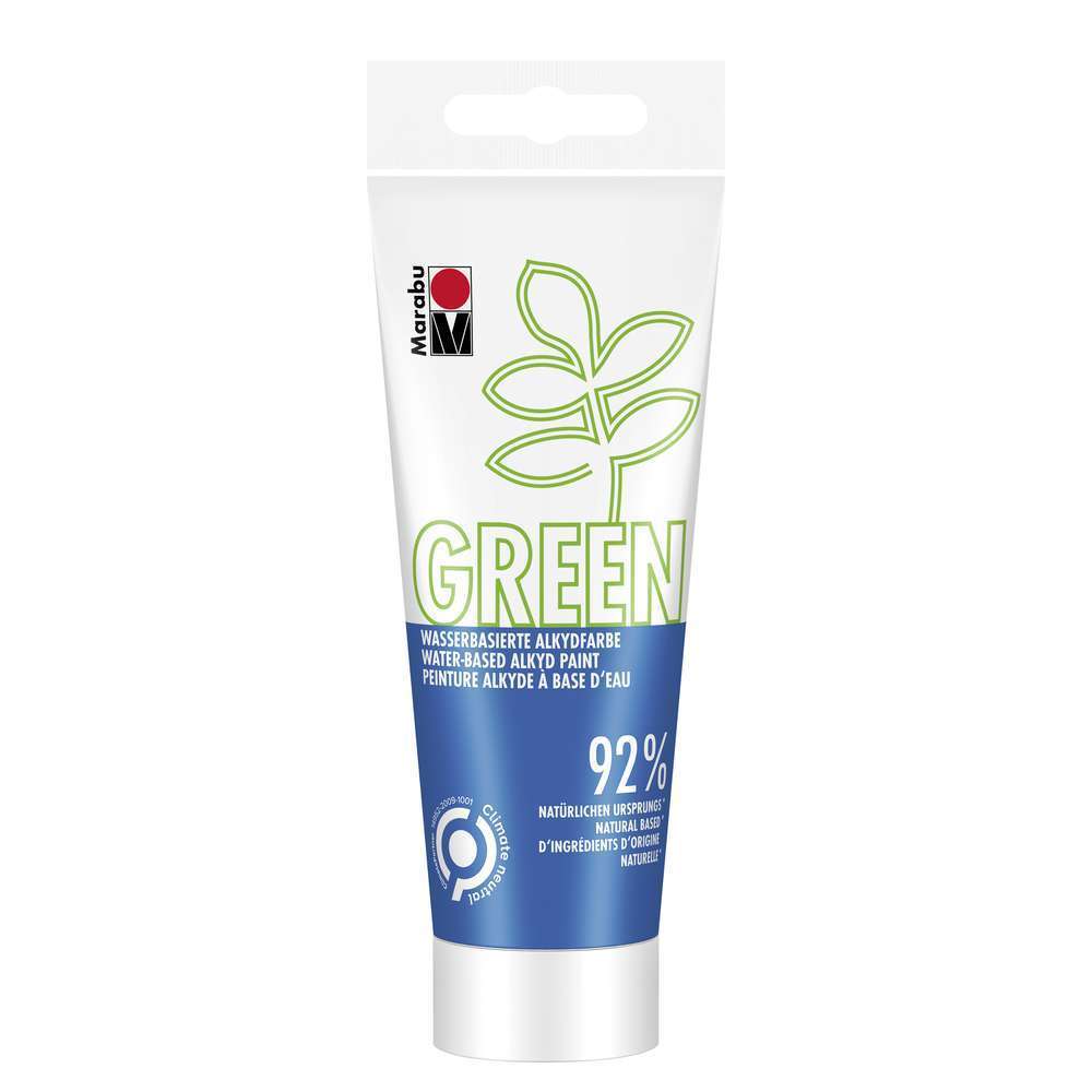 Marabu Green peinture alkyde à base d‘eau - Bleu azur 095 - 100ml