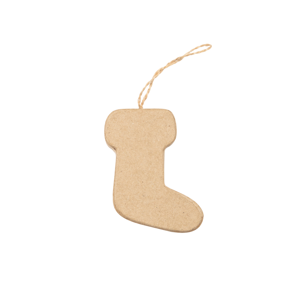 Chaussette plate à suspendre en papier maché