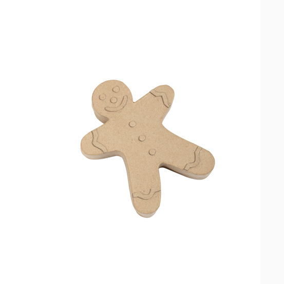 Boîte bonhomme pain d'épices en papier mâché H15cm