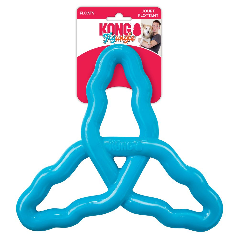 Jouet pour chien KONG Flyangle Large : Flottant et pour jeu interactif