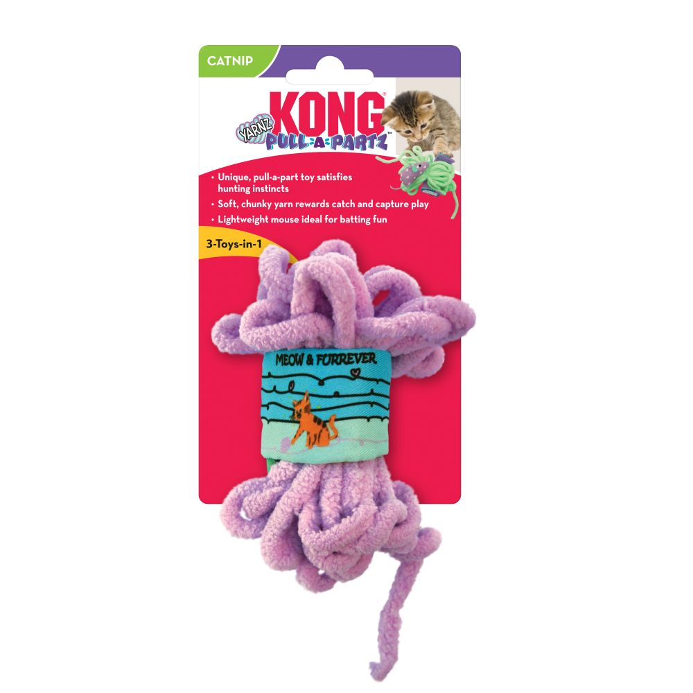 Jouet pour chat KONG Pull-A-Partz™ Yarnz (Assortiment de coloris)
