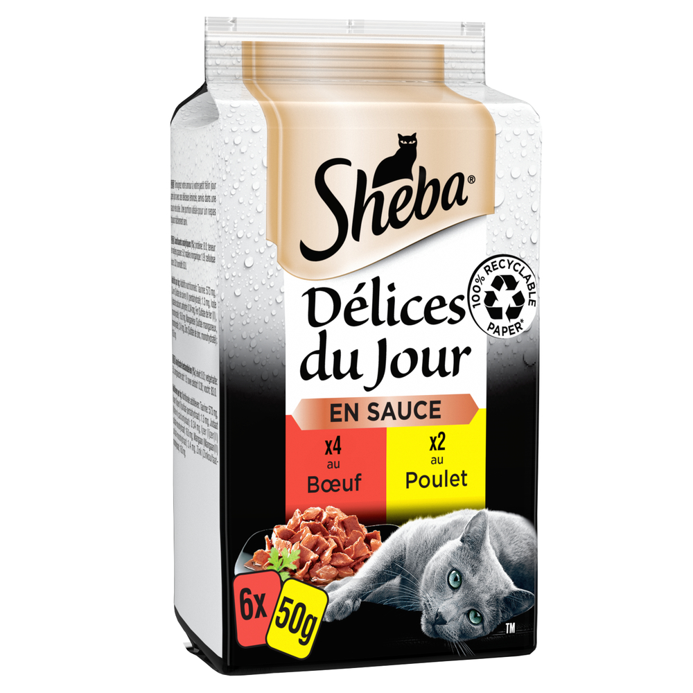 Délices du Jour - en sauce 6x50g pour chat