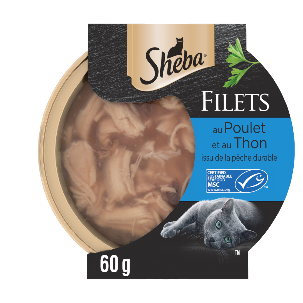 Filets au poulet et au thon MSC pour chat 60g