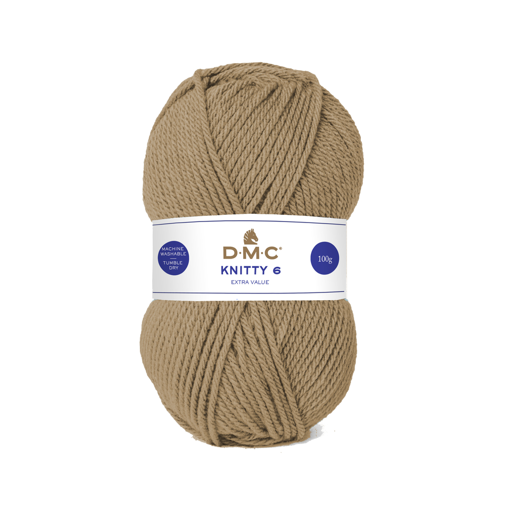 Pelote Knitty 100 % acrylique marron - 100 g