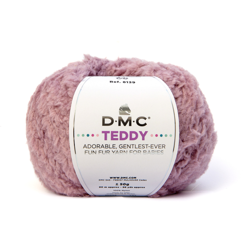 Pelote Teddy n° 313 100 % polyamide rose - 50 g