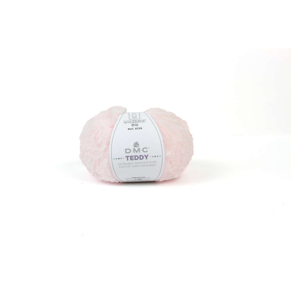 Pelote Teddy n° 319 100 % polyamide rose - 50 g