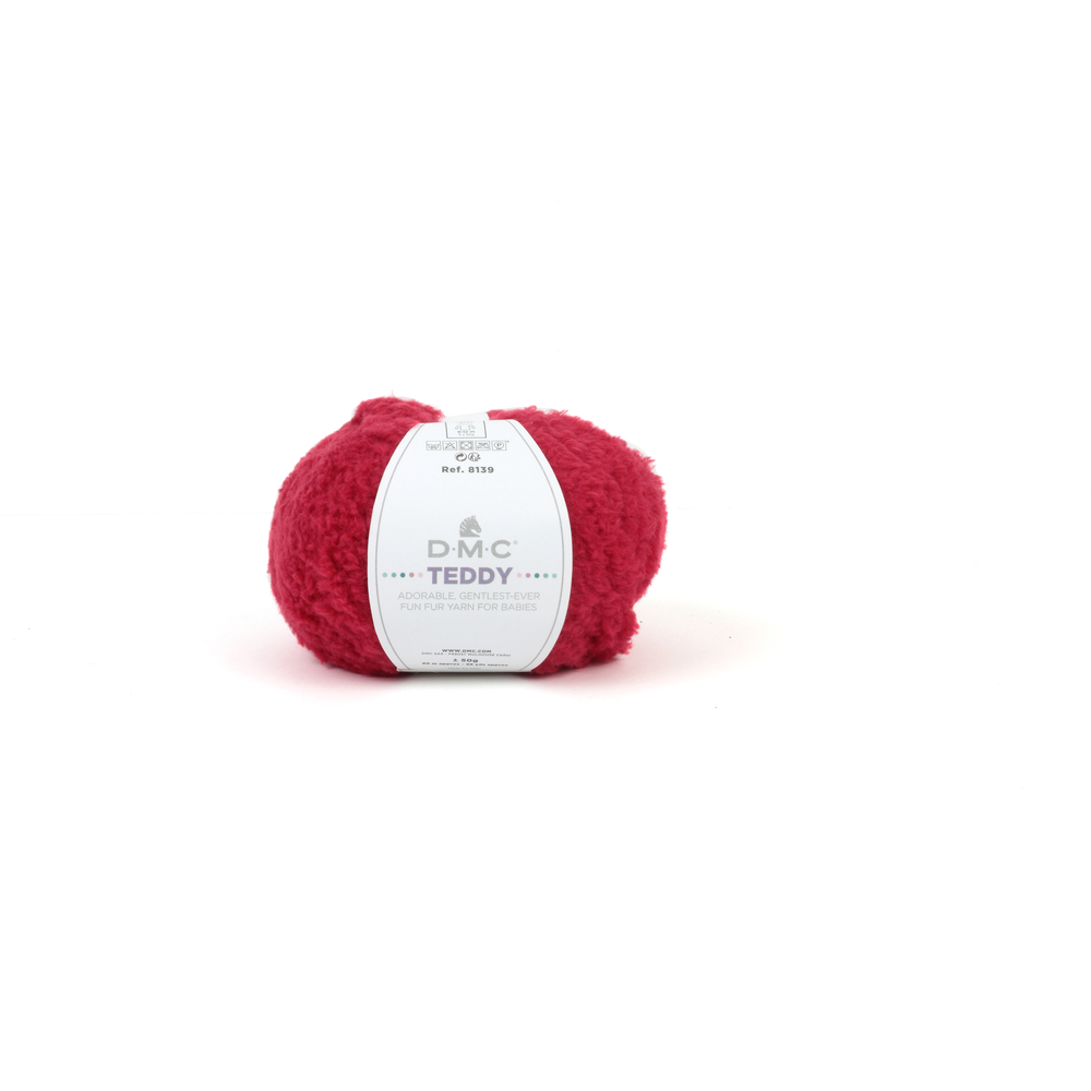 Pelote Teddy n° 322 100 % polyamide rouge - 50 g