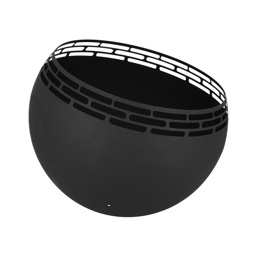 Brasero rond découpe laser noir - D.58 cm