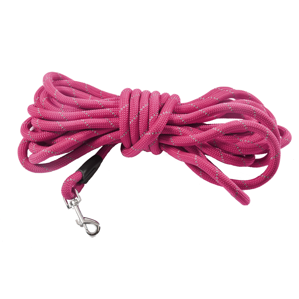 Longe Walk pour chien coloris fushia 5m