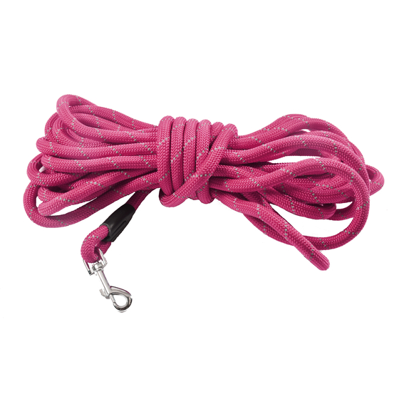 Longe Walk pour chien coloris fushia 5m
