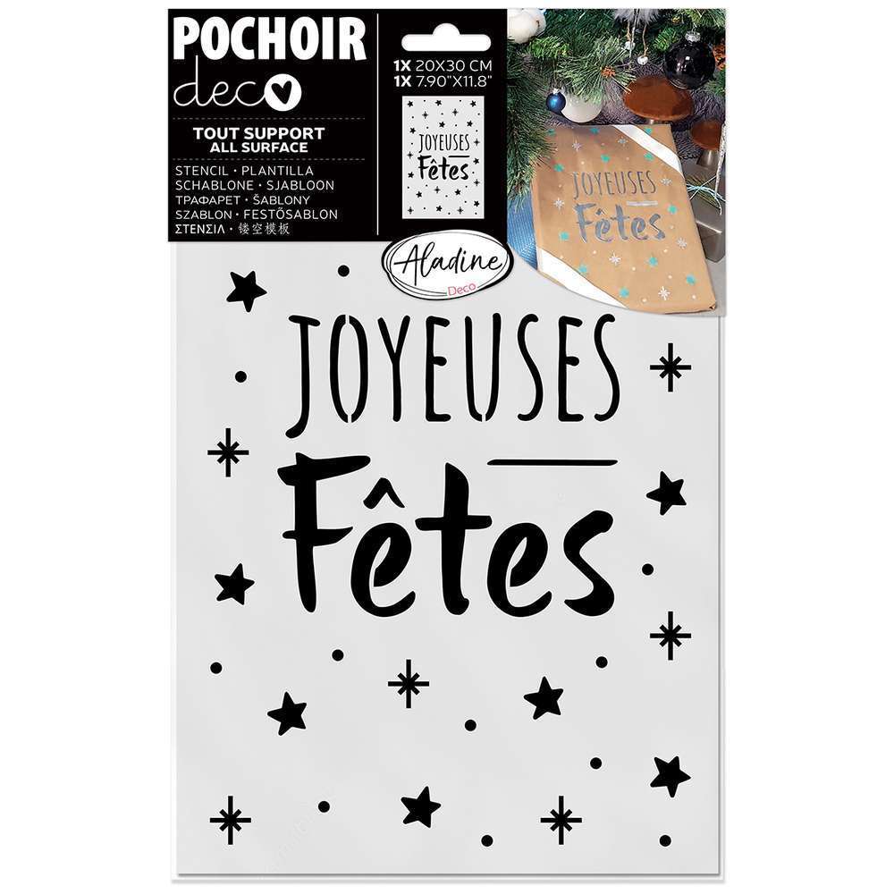 Pochoir Noël Joyeuses Fêtes