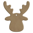 Décor Noël en bois à customiser : tête de renne
