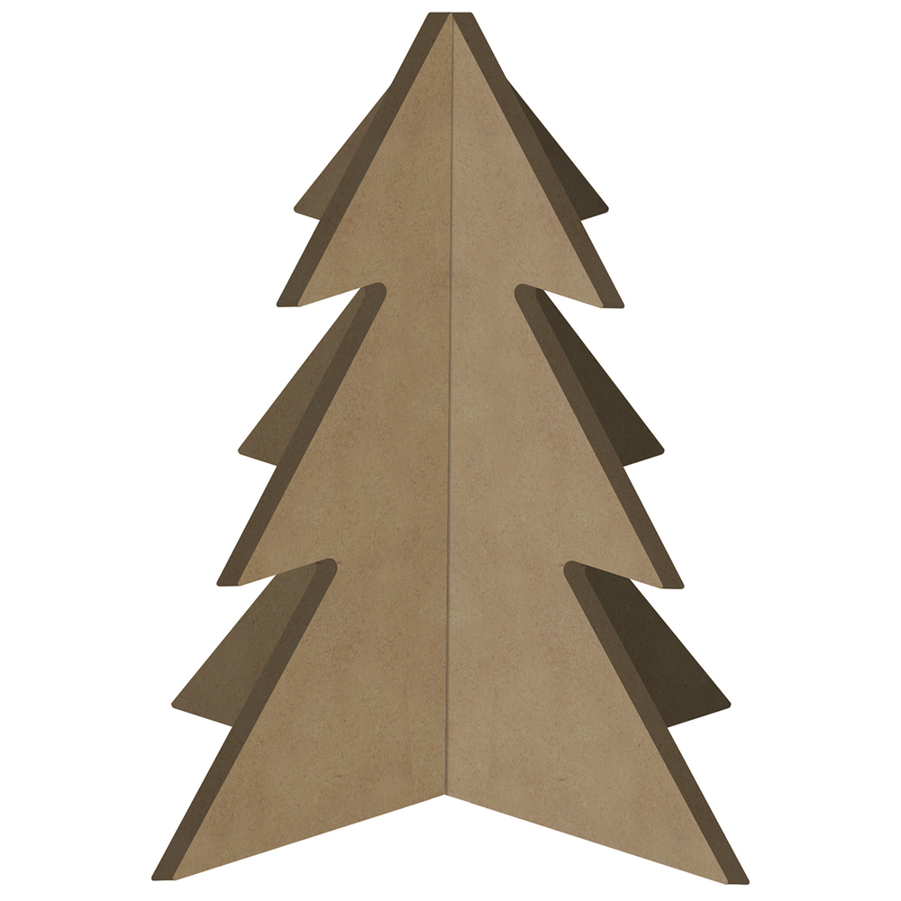 Décor Noël en bois à customiser : sapin 3D