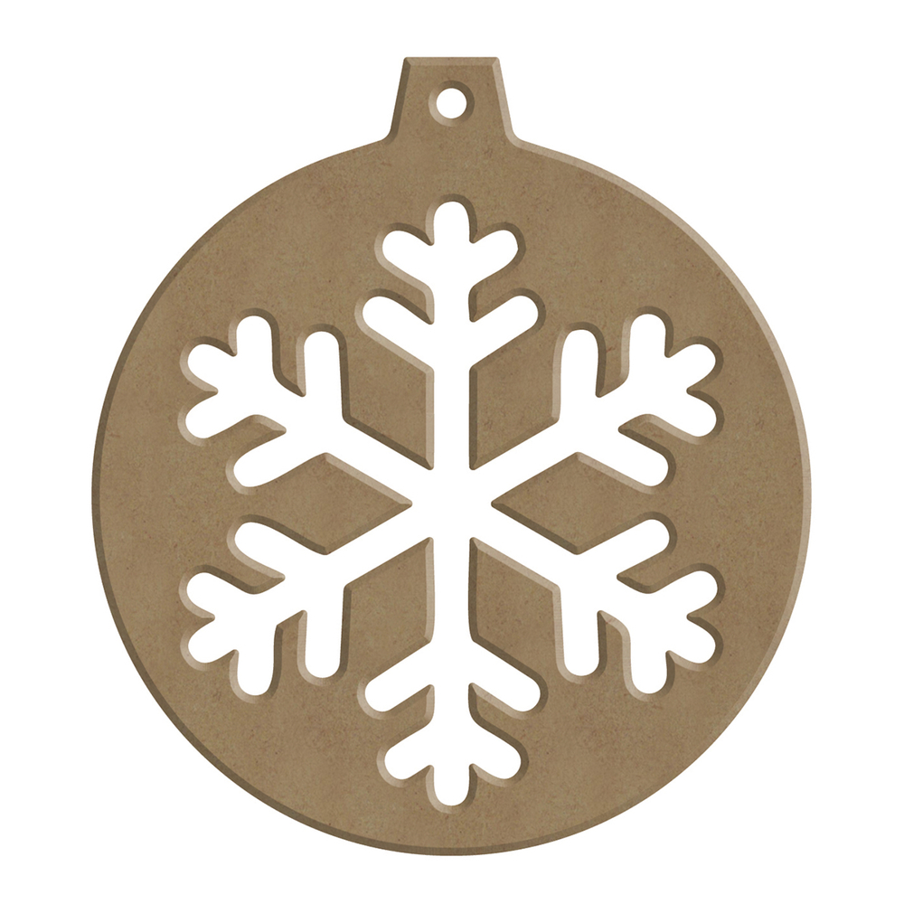 Décor Noël en bois à customiser : boule flocon
