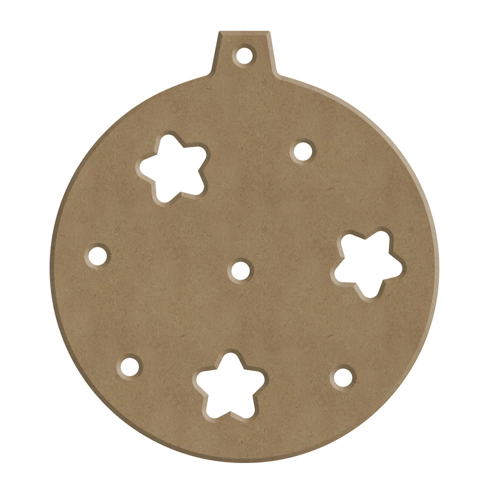 Décor Noël en bois à customiser : boule étoilée
