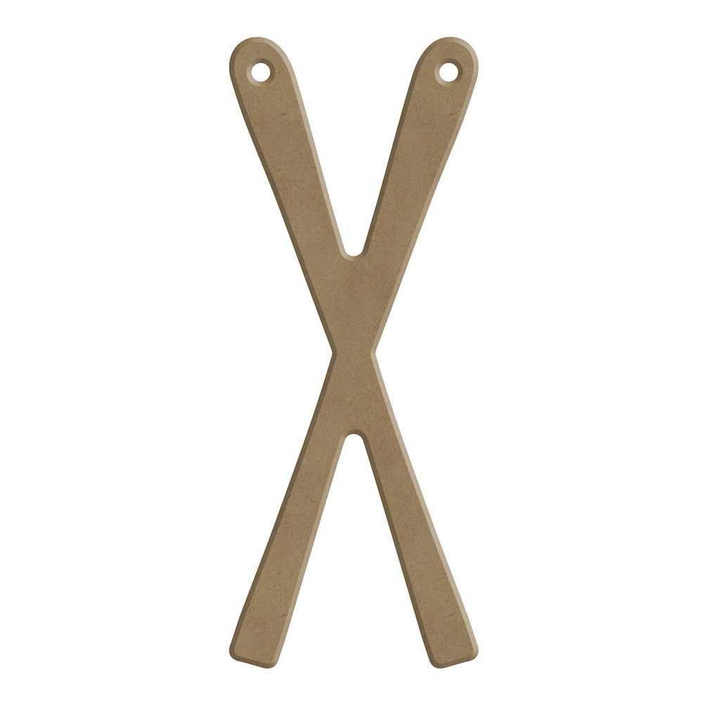 Décor noël en bois à customiser : skis