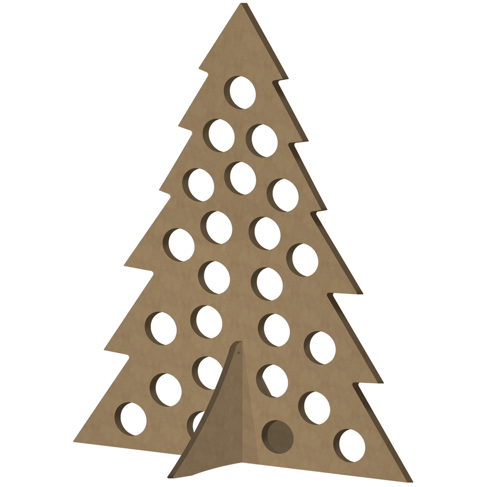 Décor noël en bois à customiser : sapin moderne