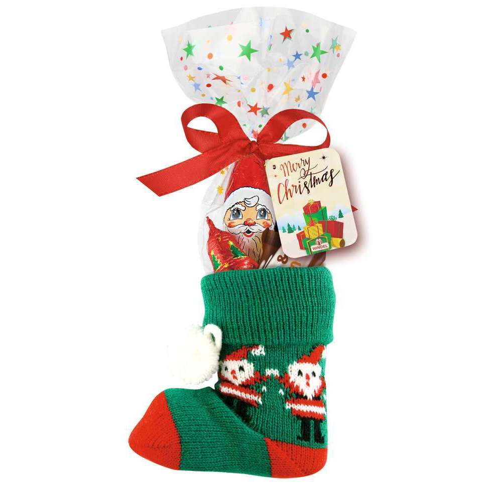 Chocolat - Chaussette de Noël en laine 102g