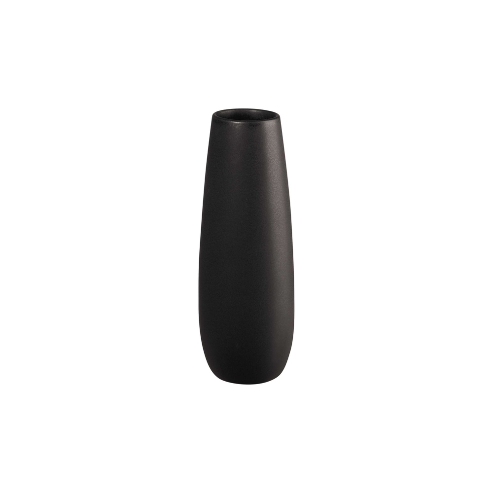 Vase Ease en céramique, coloris noir - H.25cm