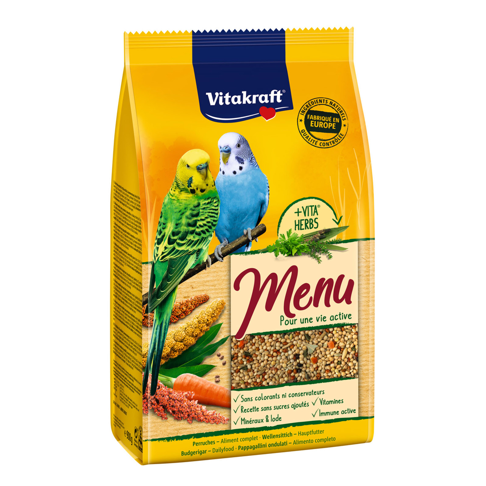 Menu complet pour l'alimentation principale des perruches 900g