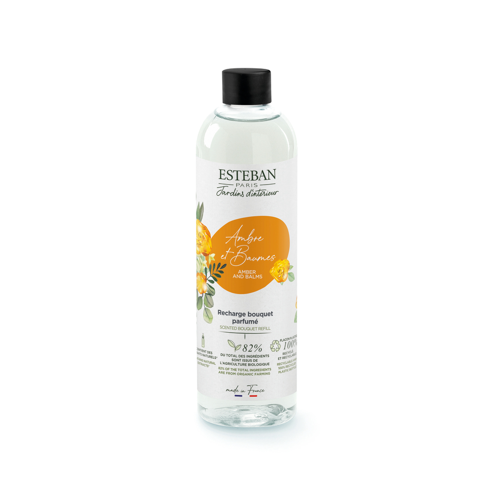 Recharge pour bouquet parfumé Ambre et Baumes - flacon de 250 ml