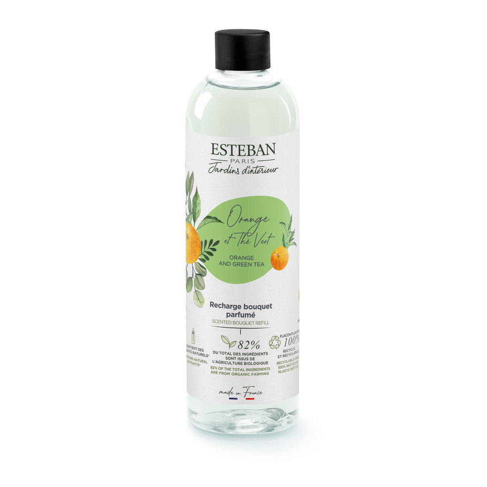 Recharge pour bouquet parfumé Orange et Thé Vert - flacon de 250 ml