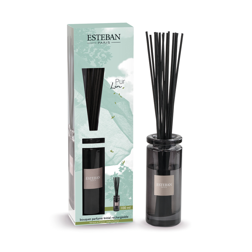 Bouquet parfumé Initial et sa recharge Pur Lin - 100 ml