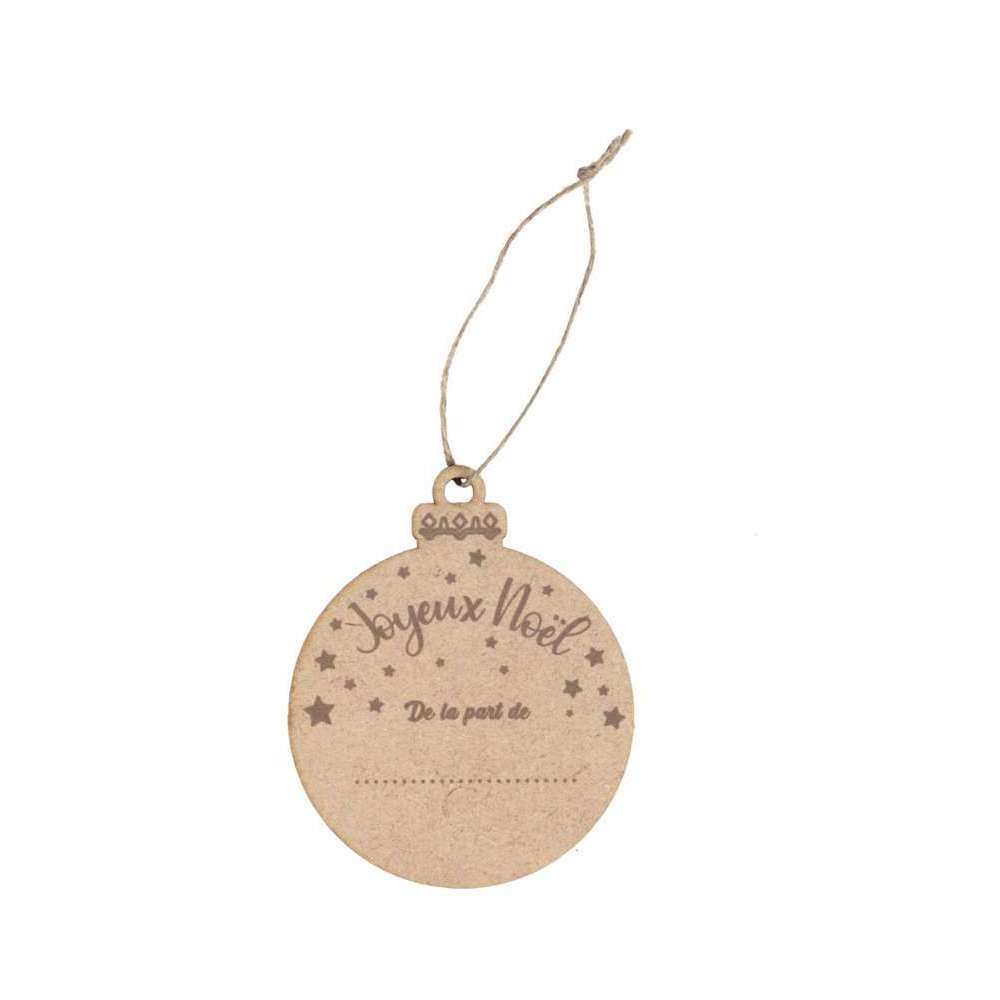 Suspension Boule Noël en bois - à décorer
