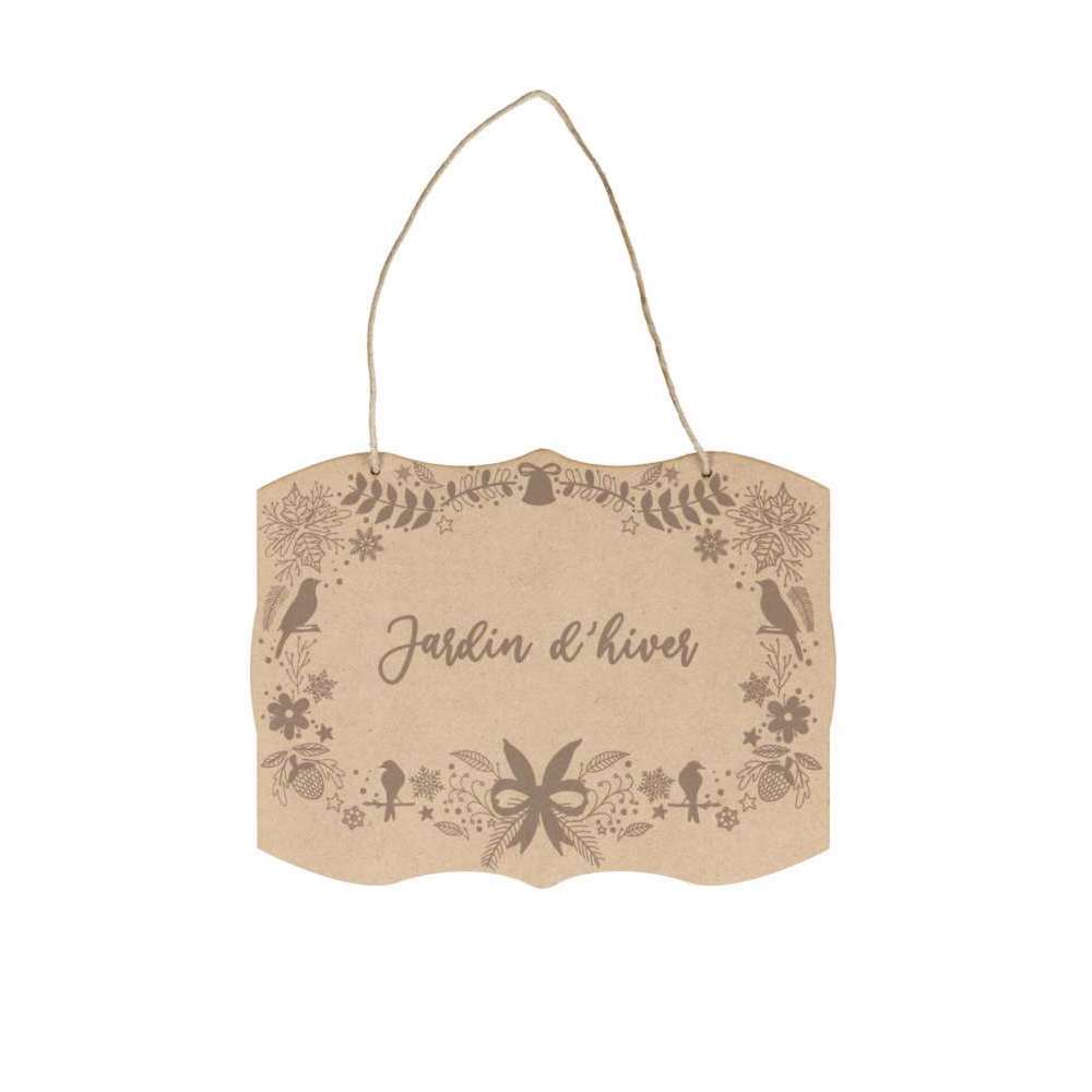 Pancarte Jardin d'hiver en bois - à décorer