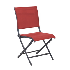 Chaise élégance pliante graphite rouge