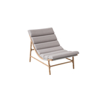 Chaise lounge AGAPE en aluminium et tissu beige - 108,5x66,5x81,5 cm