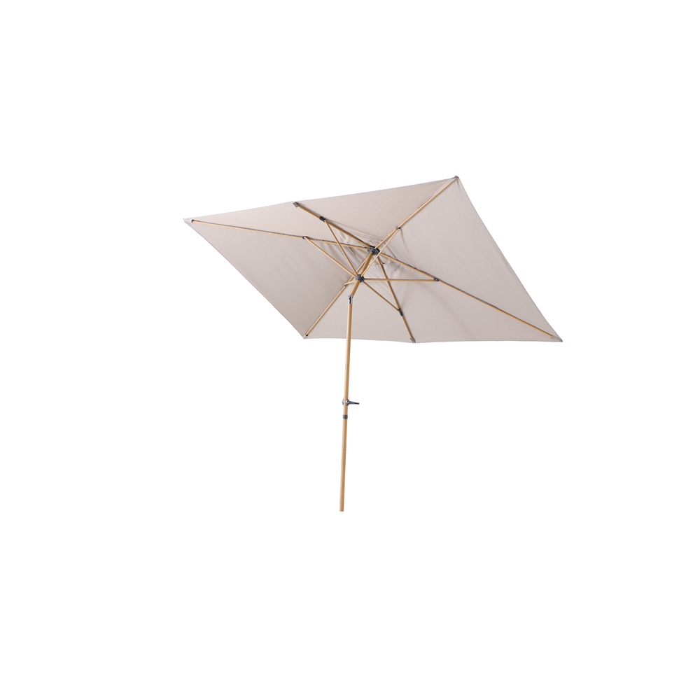 Parasol rectangulaire LEO bambou et taupe chiné L.300xl.200cm
