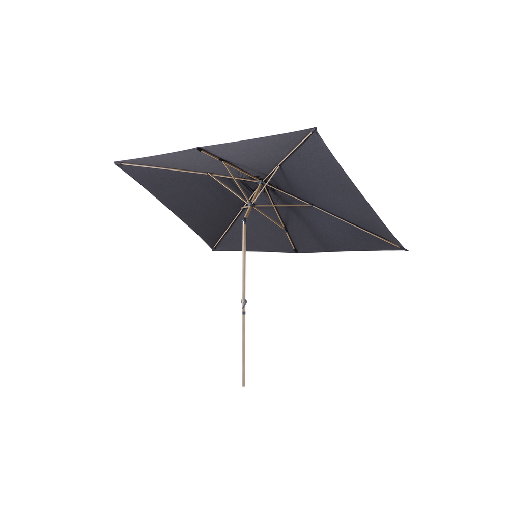 Parasol rectangulaire LEO chêne et anthracite chiné L.300xl.200cm