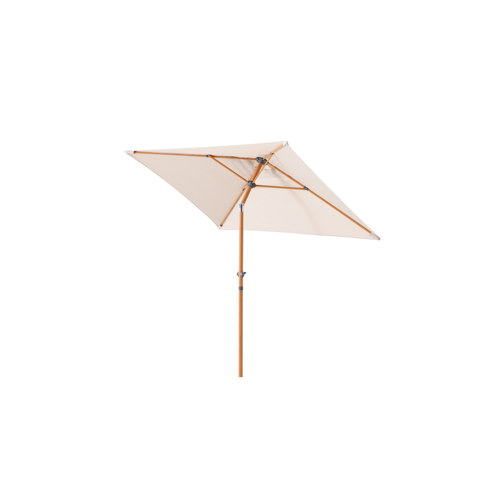 Parasol rectangulaire LEO bambou et taupe chiné L.210xl.150cm
