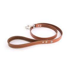 Laisse Flash T.100 pour chien cognac / jaune