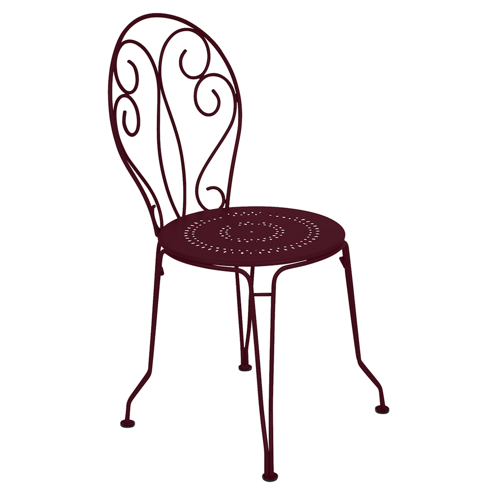 Chaise empilable Montmartre cerise noire