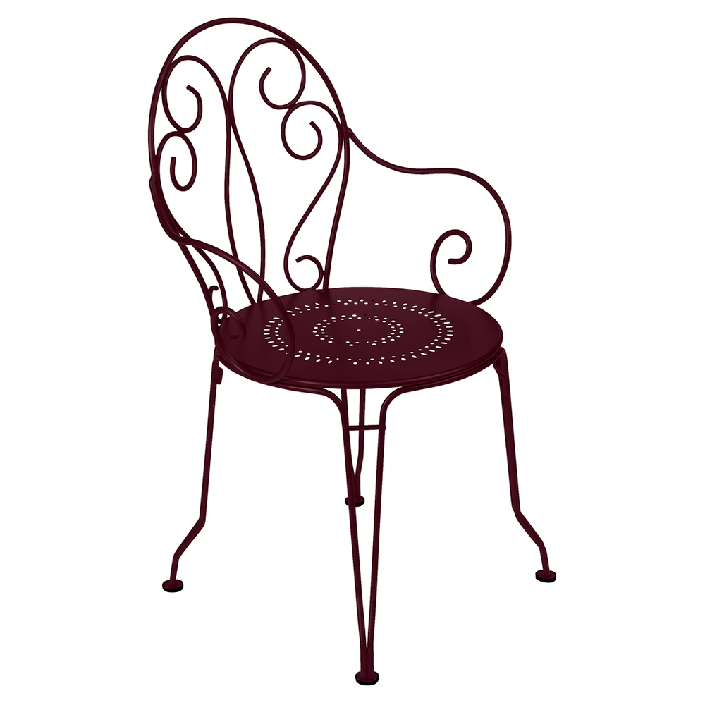 Fauteuil Montmartre cerise noire