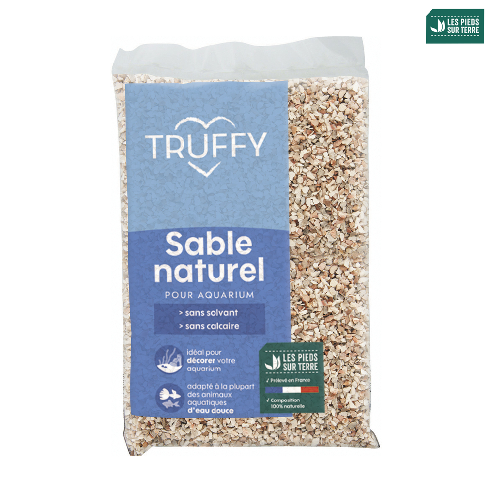 Sable naturel pour aquarium d'eau douce Truffy rose 800g