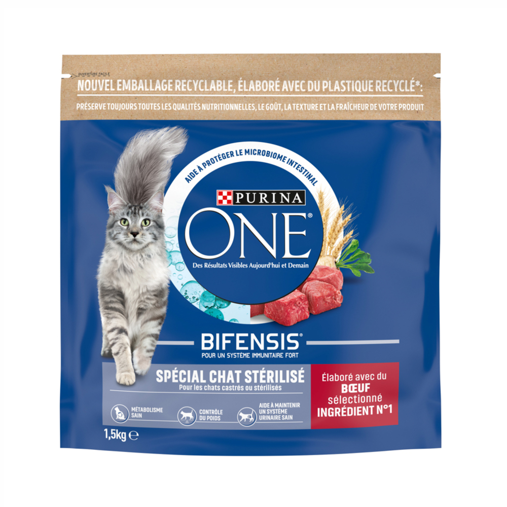 Croquettes Chat Stérilisé - boeuf - 7,5 kg