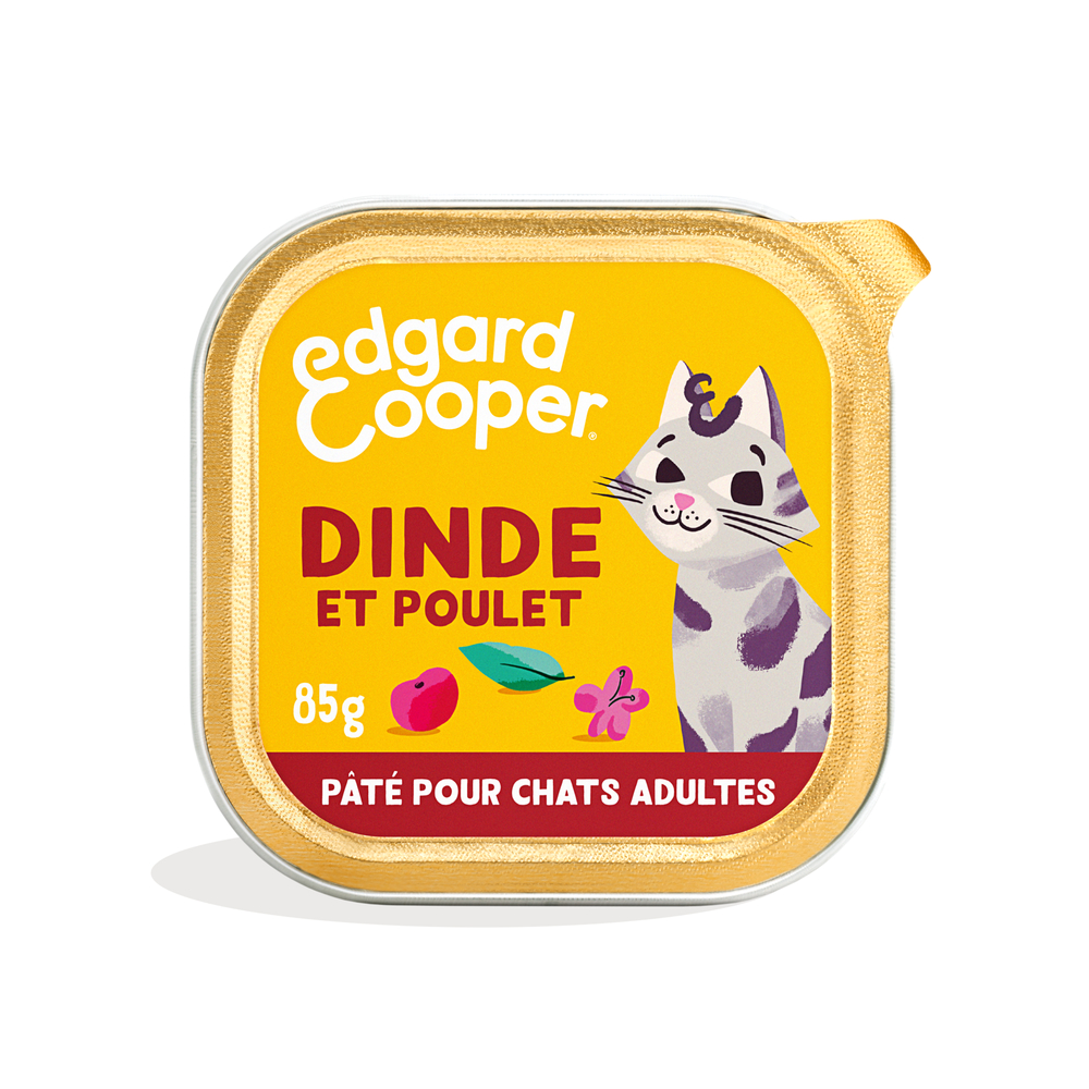 Pâté dinde et poulet pour chats adultes 85g
