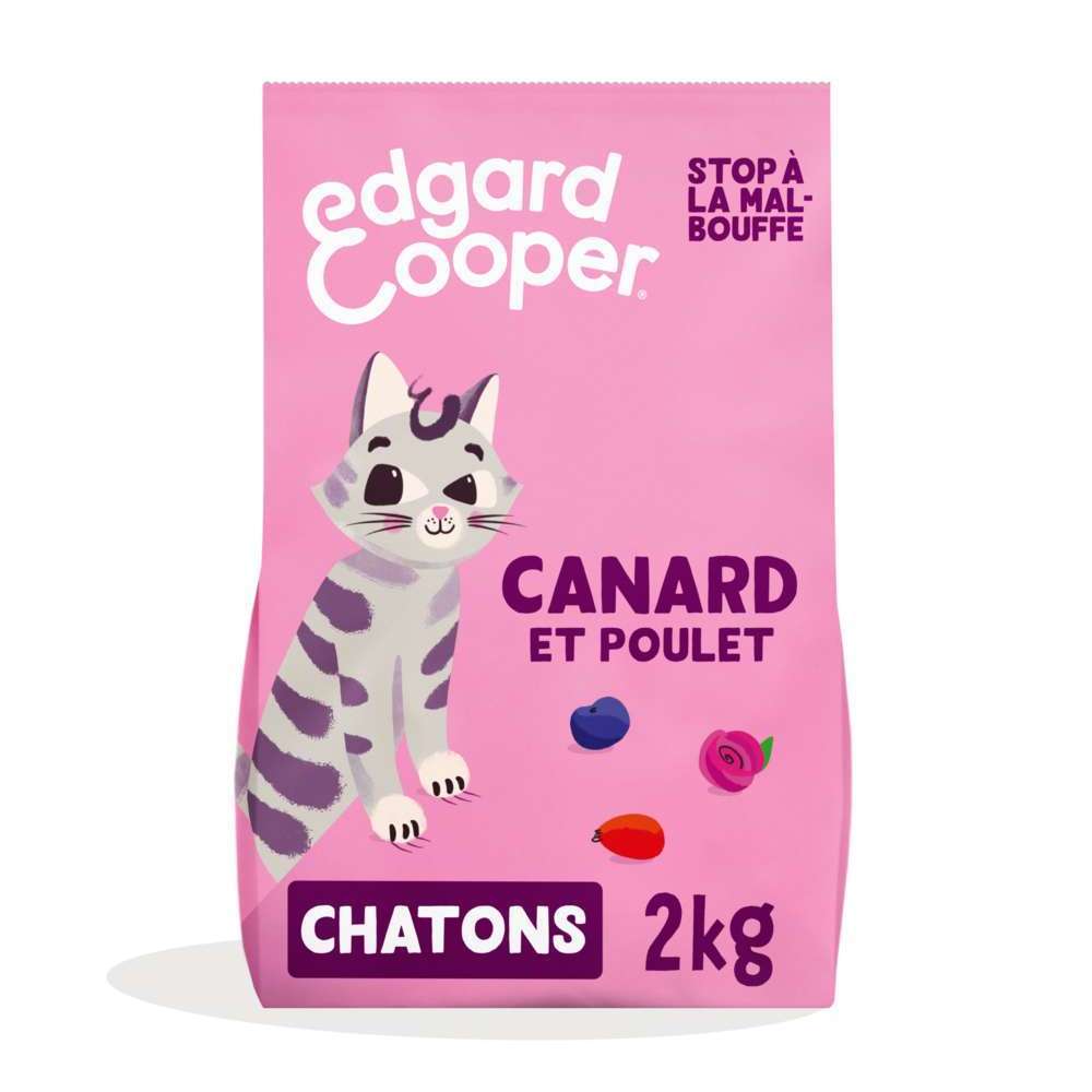 Croquettes au poulet et canard pour chaton 2kg