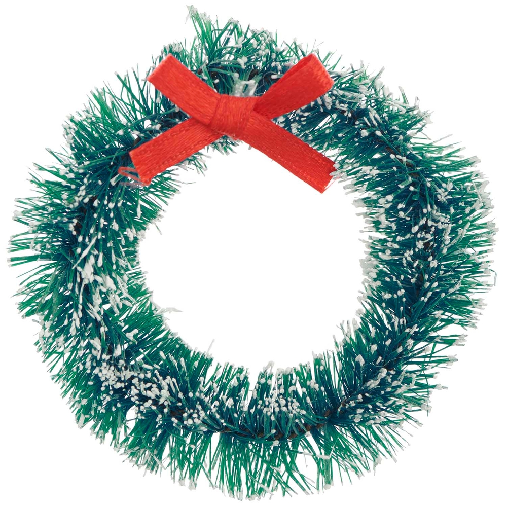 Couronne de porte miniature pour décoration de Noël - x2