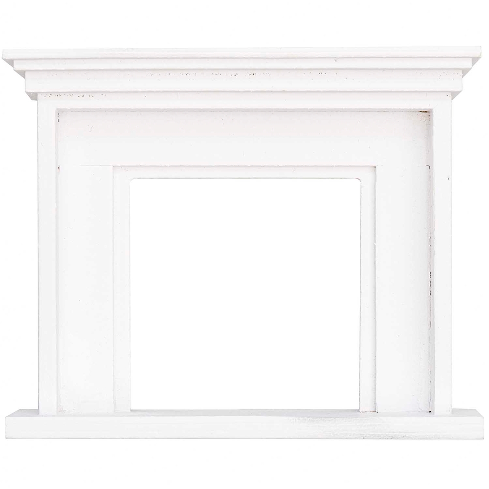 Grande cheminée d'ornement blanche pour décoration de Noël