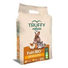 Foin Bio Truffy produit en France pour petits animaux herbivores 20L