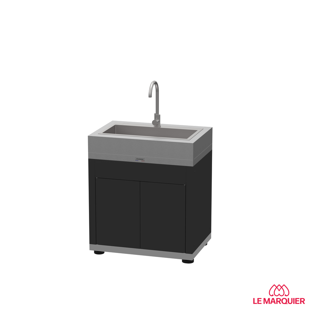 Meuble avec évier intégré, 80 x 55 cm Duo